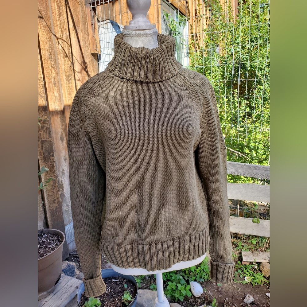 Calvin Klein Jeans Khaki Turtleneck Sweater
